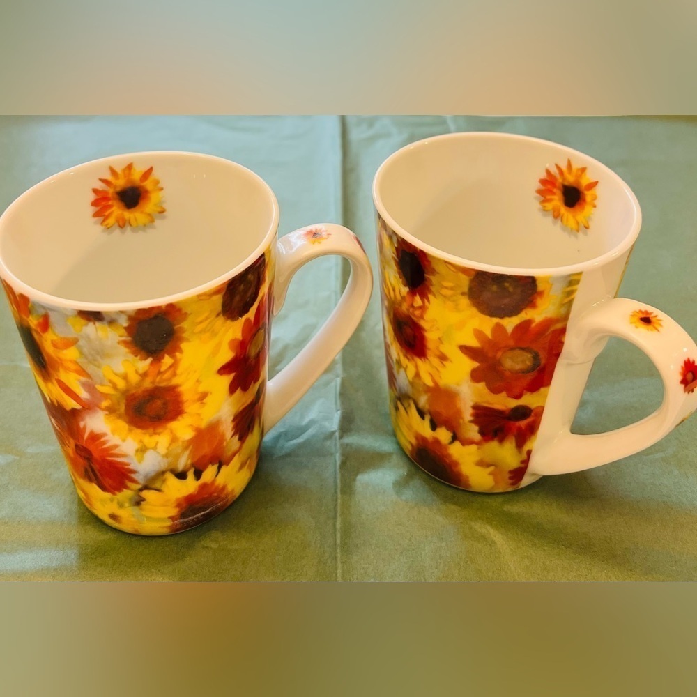 Two Beautiful Sun Flower Mugs